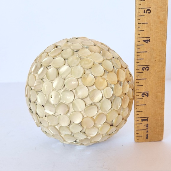 Capiz Shell Decorators Orb 4" Natural Shell Colors Beautiful - Picture 5 of 6